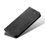 For Xiaomi 12/12S Denim Texture Casual Style Leather Phone Case(Black) Eurekaonline