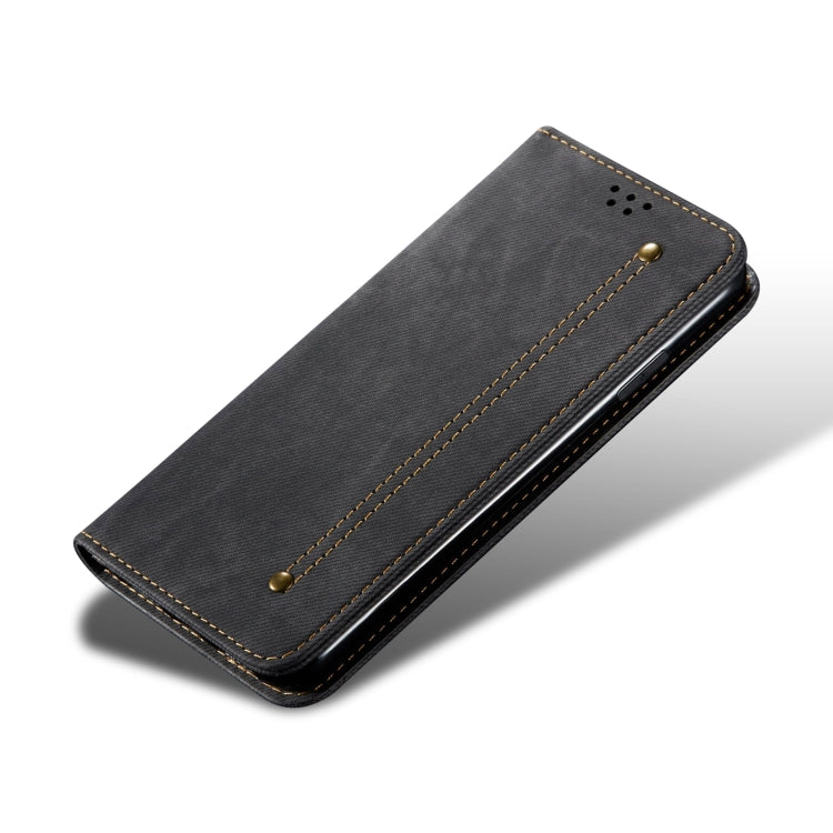 For Xiaomi 12/12S Denim Texture Casual Style Leather Phone Case(Black) Eurekaonline