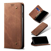 For Xiaomi 12/12S Denim Texture Casual Style Leather Phone Case(Brown) Eurekaonline