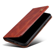 For Xiaomi 12/12S Simple Wax Crazy Horse Texture Leather Phone Case(Brown) Eurekaonline