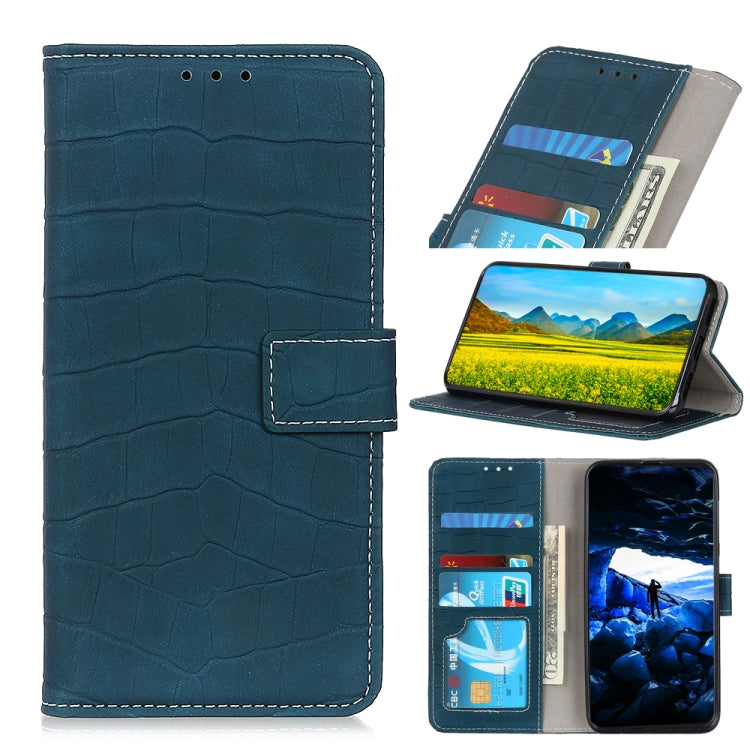  12S Crocodile Texture Leather Phone Case(Dark Green) Eurekaonline