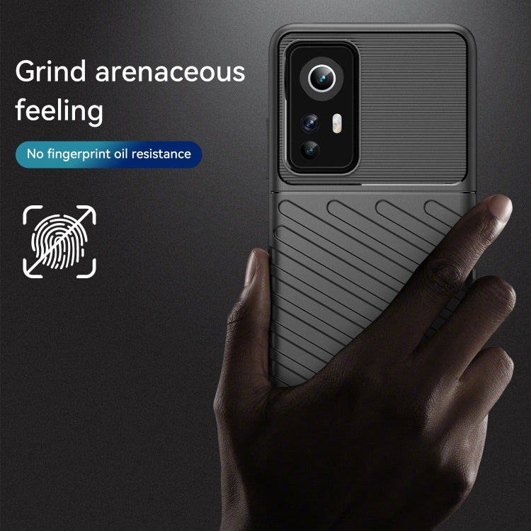 For Xiaomi 12 / 12X / 12S Thunderbolt Shockproof TPU Phone Case(Black) Eurekaonline