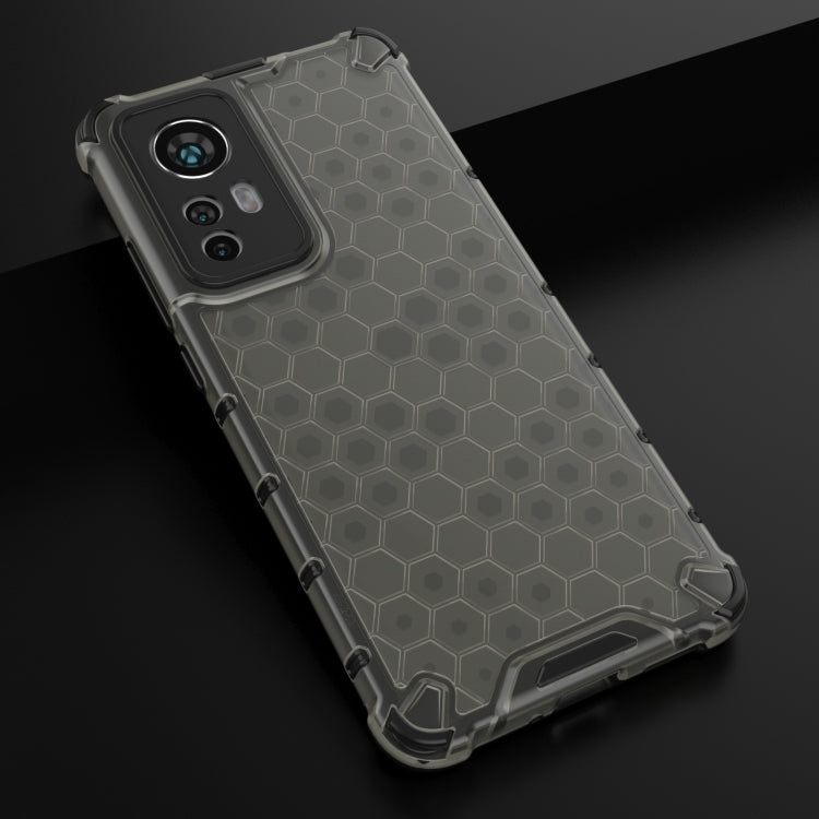 For Xiaomi 12 5G Shockproof Honeycomb PC + TPU Phone Case(Black) Eurekaonline