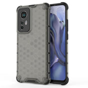 For Xiaomi 12 5G Shockproof Honeycomb PC + TPU Phone Case(Black) Eurekaonline