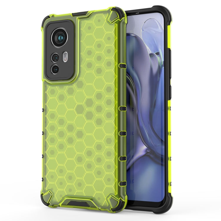 For Xiaomi 12 5G Shockproof Honeycomb PC + TPU Phone Case(Green) Eurekaonline