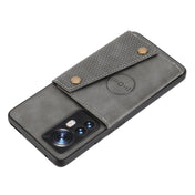 For Xiaomi 12 Double Buckle PU + TPU Shockproof Magnetic Phone Case(Grey) Eurekaonline