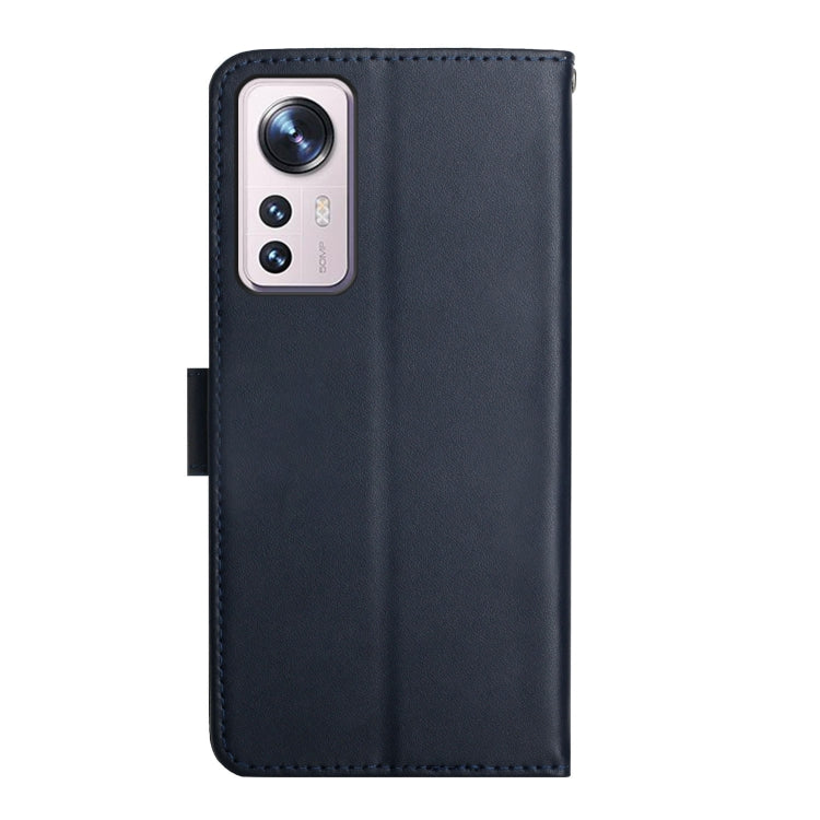 For Xiaomi 12 Genuine Leather Fingerprint-proof Horizontal Flip Phone Case(Blue) Eurekaonline