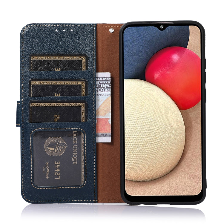 For Xiaomi 12 KHAZNEH Litchi Texture Leather RFID Phone Case(Blue) Eurekaonline