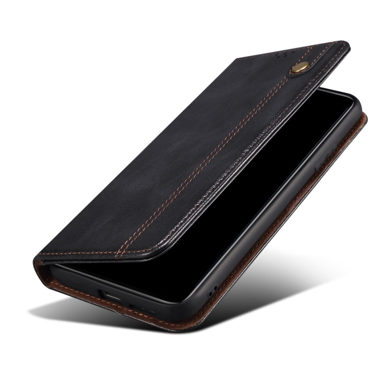 For Xiaomi 12 Pro/12S Pro Simple Wax Crazy Horse Texture Leather Phone Case(Black) Eurekaonline