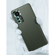 For Xiaomi 12 Pro 5G Plain Skin Leather Phone Case(Cyan) Eurekaonline