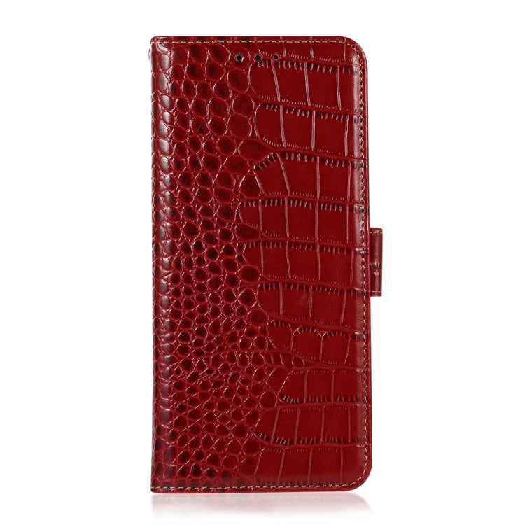 For Xiaomi 12 Pro Crocodile Top Layer Cowhide Leather Phone Case(Red) Eurekaonline