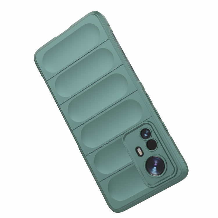For Xiaomi 12 Pro Magic Shield TPU + Flannel Phone Case(Dark Green) Eurekaonline
