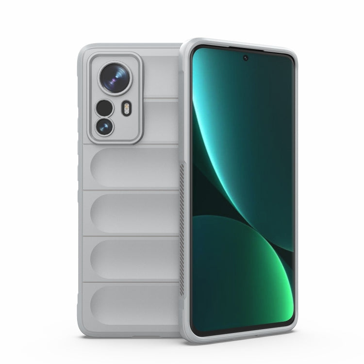 For Xiaomi 12 Pro Magic Shield TPU + Flannel Phone Case(Grey) Eurekaonline