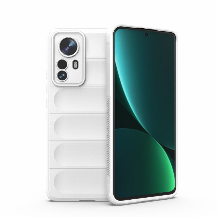 For Xiaomi 12 Pro Magic Shield TPU + Flannel Phone Case(White) Eurekaonline