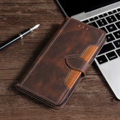 For Xiaomi 12 Pro Stitching Skin Feel Magnetic Buckle Horizontal Flip PU Leather Case(Brown) Eurekaonline