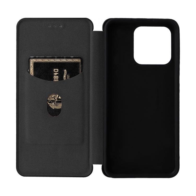 For Xiaomi 13 Carbon Fiber Texture Flip Leather Phone Case(Black) Eurekaonline