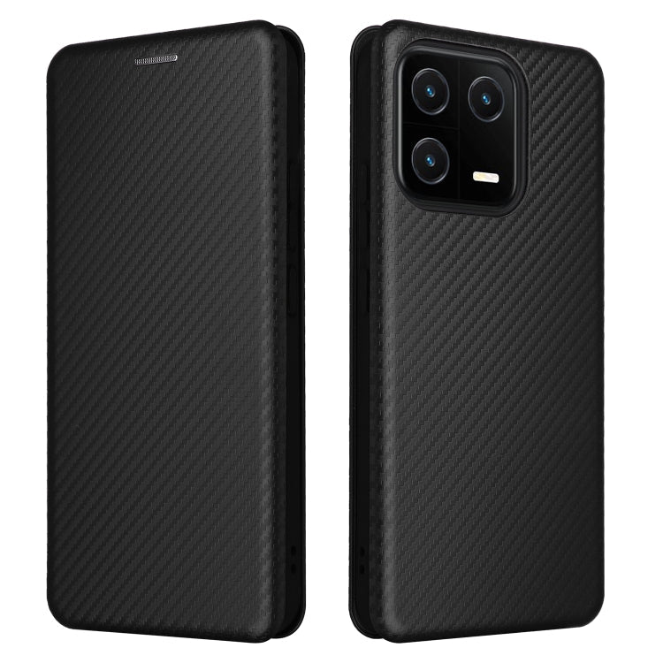 For Xiaomi 13 Carbon Fiber Texture Flip Leather Phone Case(Black) Eurekaonline