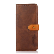 For Xiaomi 13 KHAZNEH Dual-color Cowhide Texture Flip Leather Phone Case(Brown) Eurekaonline