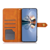 For Xiaomi 13 KHAZNEH Dual-color Cowhide Texture Flip Leather Phone Case(Brown) Eurekaonline