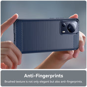 For Xiaomi 13 Lite Brushed Texture Carbon Fiber TPU Phone Case(Blue) Eurekaonline