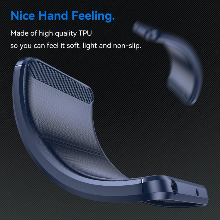 For Xiaomi 13 Lite Brushed Texture Carbon Fiber TPU Phone Case(Blue) Eurekaonline