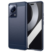 For Xiaomi 13 Lite Brushed Texture Carbon Fiber TPU Phone Case(Blue) Eurekaonline