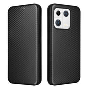 For Xiaomi 13 Pro Global Carbon Fiber Texture Horizontal Flip PU Phone Case(Black) Eurekaonline