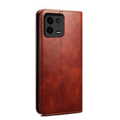 For Xiaomi 13 Pro Oil Wax Crazy Horse Texture Leather Phone Case(Brown) Eurekaonline