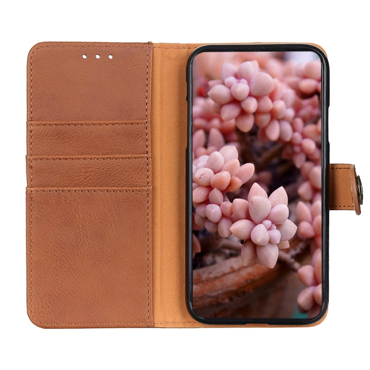 For Xiaomi Mi 11 KHAZNEH Cowhide Texture Horizontal Flip Leather Case with Holder & Card Slots & Wallet(Brown) Eurekaonline