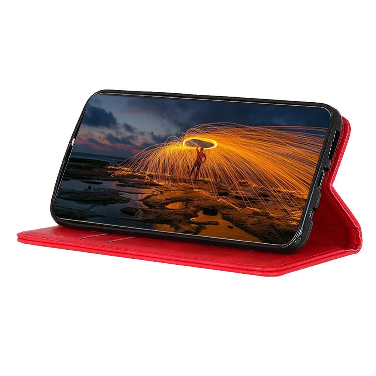 For Xiaomi Mi 11 Lite 5G / 4G Magnetic Crazy Horse Texture Horizontal Flip Leather Case with Holder & Card Slots & Wallet(Red) Eurekaonline