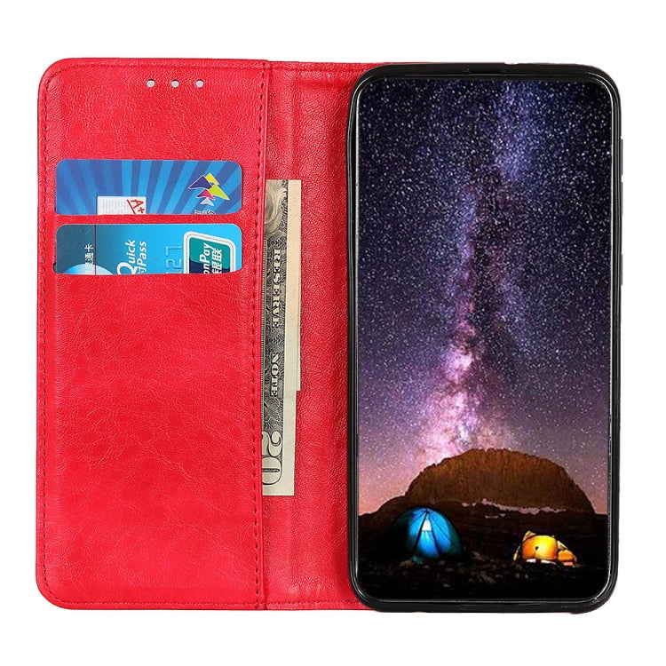 For Xiaomi Mi 11 Lite 5G / 4G Magnetic Crazy Horse Texture Horizontal Flip Leather Case with Holder & Card Slots & Wallet(Red) Eurekaonline