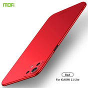 For Xiaomi Mi 11 Lite MOFI Frosted PC Ultra-thin Hard Case(Red) Eurekaonline