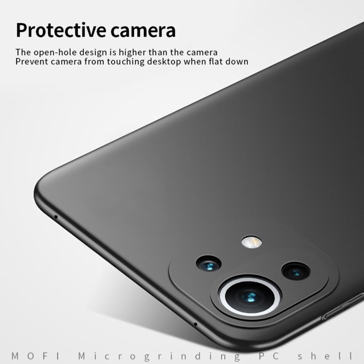 For Xiaomi Mi 11 Lite MOFI Frosted PC Ultra-thin Hard Case(Red) Eurekaonline
