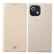 For Xiaomi Mi 11 Lite ViLi DMX Series Shockproof TPU + PU Leather Magnetic Attraction Horizontal Flip Case with Card Slot & Holder(Gold) Eurekaonline