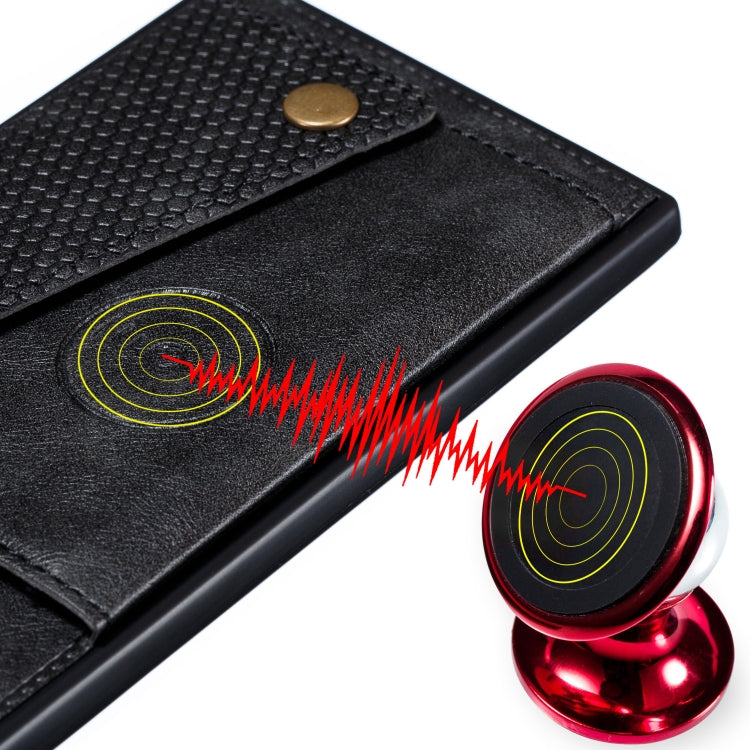 For Xiaomi Mi 11 Ultra Double Buckle PU + TPU Shockproof Magnetic Protective Case with Card Slot & Holder(Black) Eurekaonline