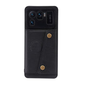 For Xiaomi Mi 11 Ultra Double Buckle PU + TPU Shockproof Magnetic Protective Case with Card Slot & Holder(Black) Eurekaonline