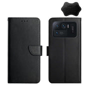 For Xiaomi Mi 11 Ultra Genuine Leather Fingerprint-proof Horizontal Flip Phone Case(Black) Eurekaonline