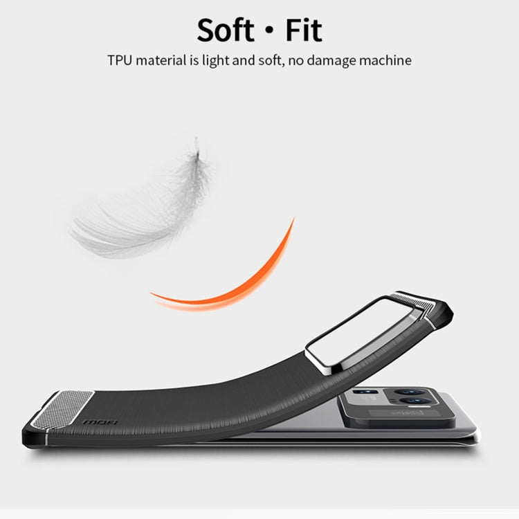 For Xiaomi Mi 11 Ultra MOFI Gentleness Series Brushed Texture Carbon Fiber Soft TPU Case(Gray) Eurekaonline
