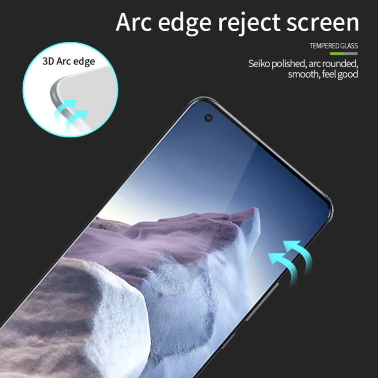 For Xiaomi Mi 11 Ultra PINWUYO 9H 3D Hot Bending Tempered Glass Film(Black) Eurekaonline
