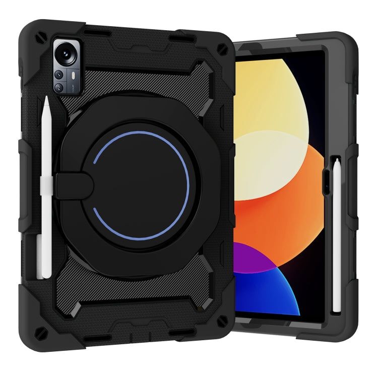 For Xiaomi Pad 5 Pro 12.4 Armor Contrast Color Silicone + PC Tablet Case(Black) Eurekaonline
