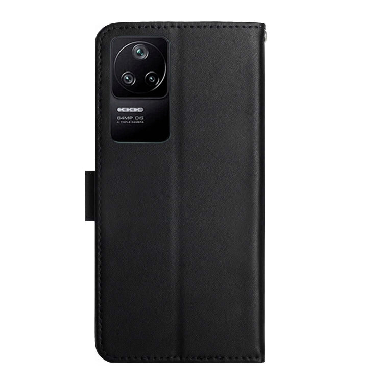 For Xiaomi Poco F4 5G Genuine Leather Fingerprint-proof Horizontal Flip Phone Case(Black) Eurekaonline