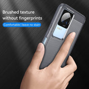 For Xiaomi Poco F4 Brushed Texture Carbon Fiber TPU Phone Case(Grey) Eurekaonline