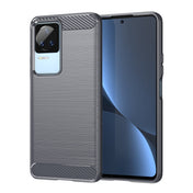 For Xiaomi Poco F4 Brushed Texture Carbon Fiber TPU Phone Case(Grey) Eurekaonline
