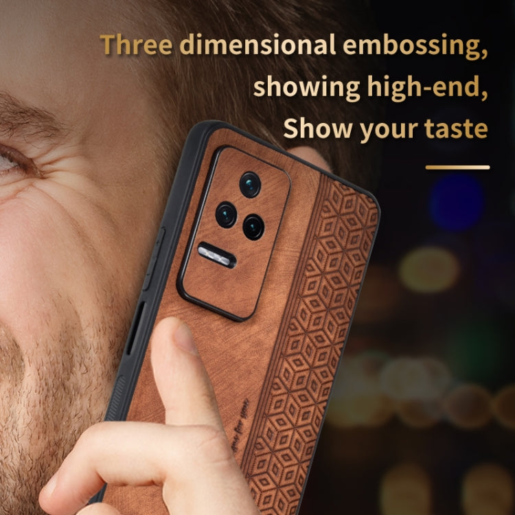 For Xiaomi Poco F4 / Redmi K40S AZNS 3D Embossed Skin Feel Phone Case(Sapphire Blue) Eurekaonline