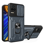 For Xiaomi Poco F4/Redmi K40S Sliding Camshield Card Phone Case(Grey) Eurekaonline
