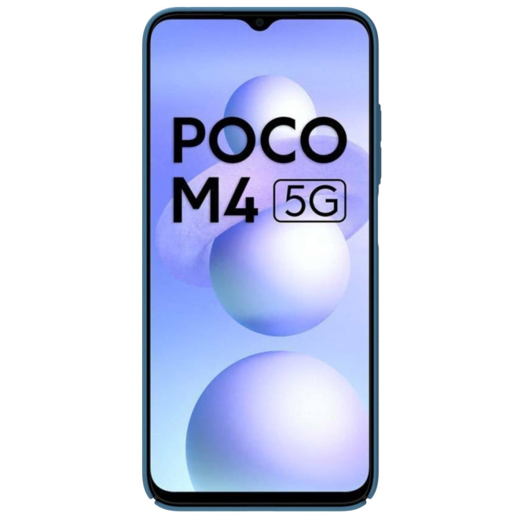 For Xiaomi Poco M4 5G NILLKIN Black Mirror Series Camshield PC Phone Case(Blue) Eurekaonline