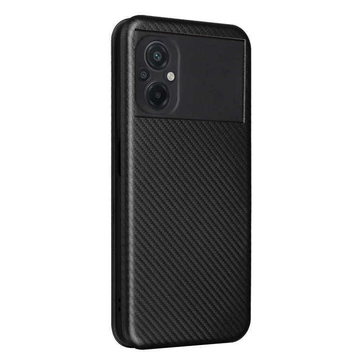 For Xiaomi Poco M5 4G Carbon Fiber Texture Leather Phone Case(Black) Eurekaonline