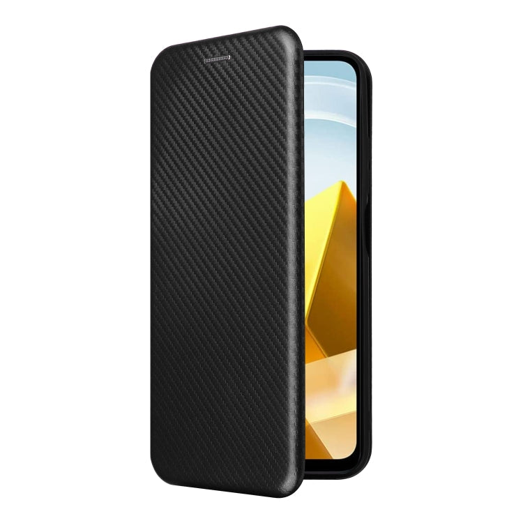 For Xiaomi Poco M5 4G Carbon Fiber Texture Leather Phone Case(Black) Eurekaonline