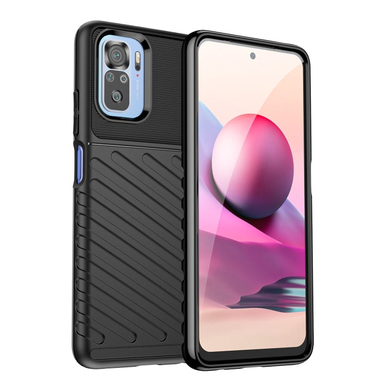 For Xiaomi Poco M5S Thunderbolt Shockproof TPU Protective Soft Phone Case(Black) Eurekaonline