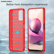 For Xiaomi Poco M5s Brushed Texture Carbon Fiber TPU Phone Case(Red) Eurekaonline